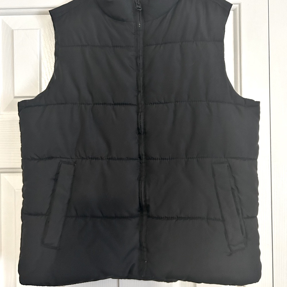Boy's Black Puffer Vest